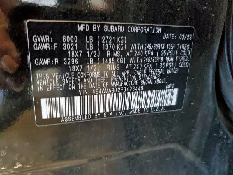 2023 SUBARU ASCENT PREMIUM  