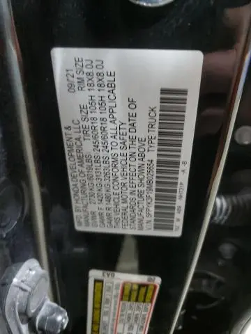 2021 HONDA RIDGELINE SPORT  