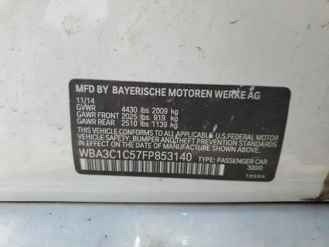 2015 BMW 328 I SULEV  