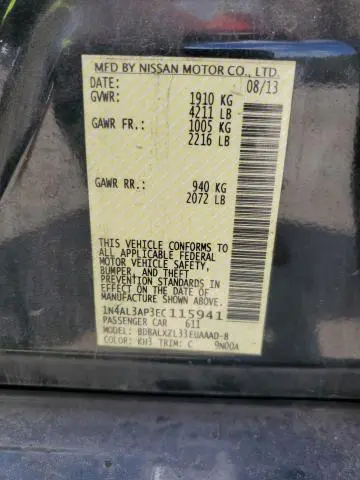 2014 NISSAN ALTIMA 2.5  