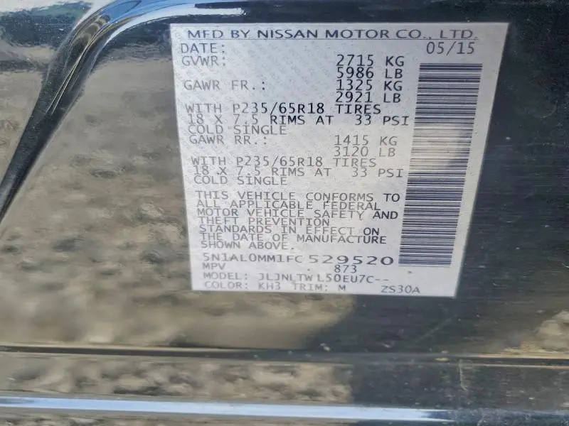 2015 INFINITI QX60 BASE  