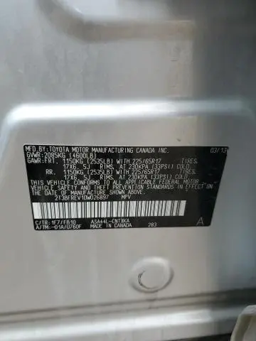 2013 TOYOTA RAV4 LE