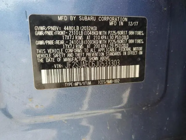 2018 SUBARU FORESTER 2.5I PREMIUM  