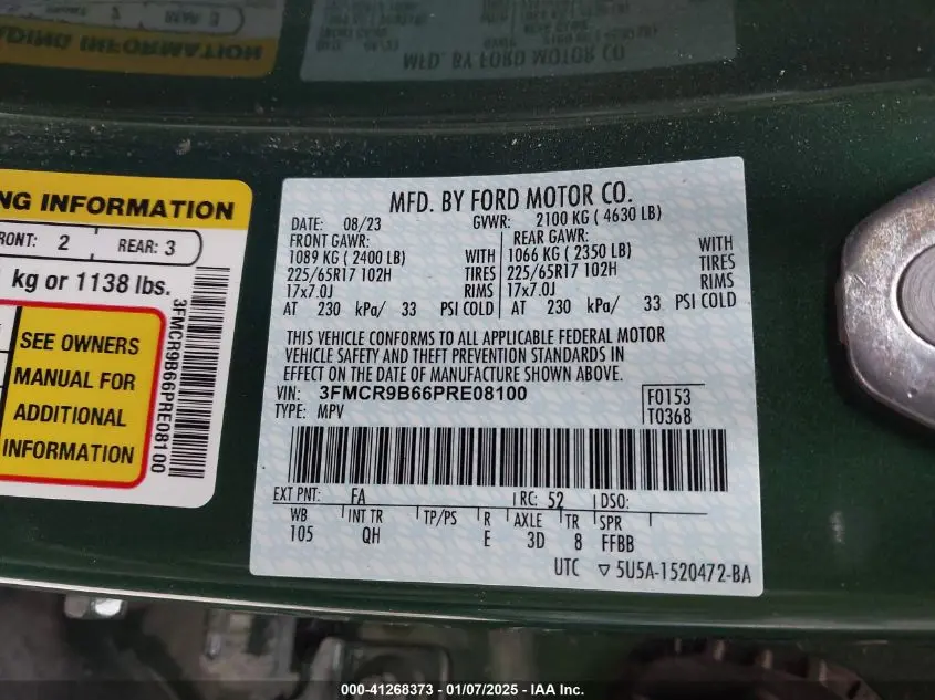 2023 FORD BRONCO SPORT BIG BEND