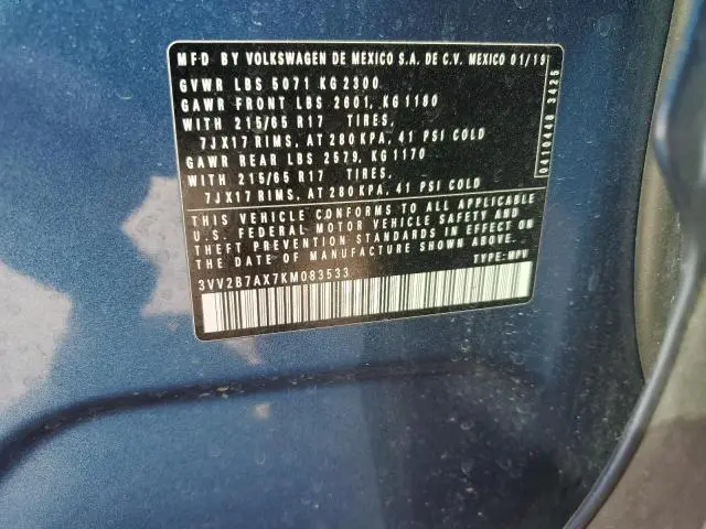2019 VOLKSWAGEN TIGUAN SE  