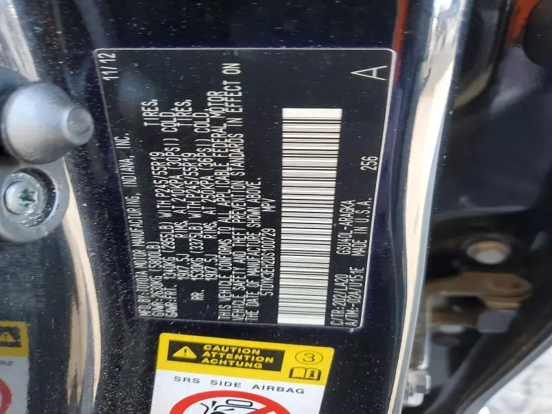 2013 TOYOTA HIGHLANDER LIMITED  