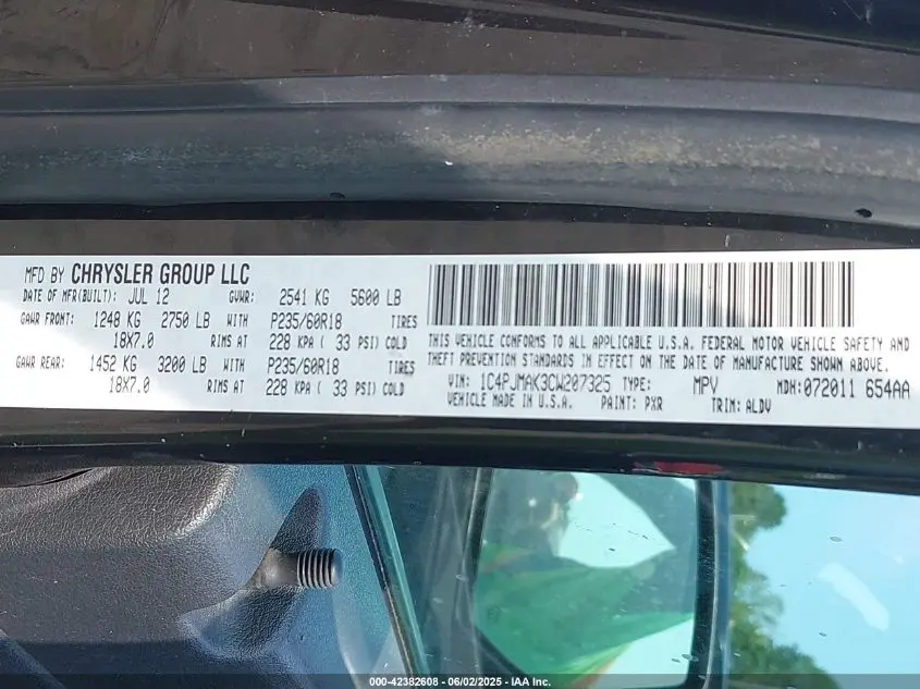 2012 JEEP LIBERTY SPORT