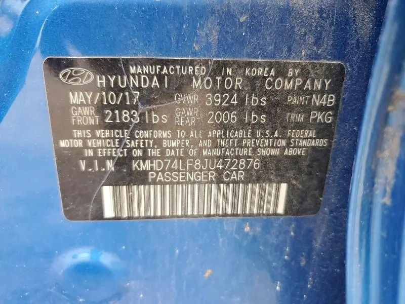 2018 HYUNDAI ELANTRA SE  