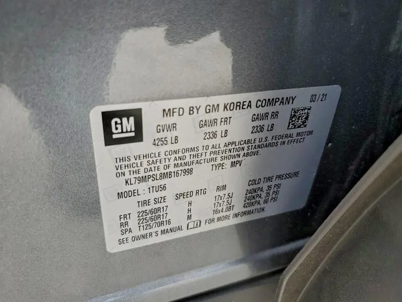 2021 CHEVROLET TRAILBLAZER LT  