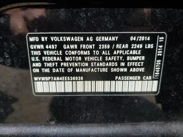 2014 VOLKSWAGEN CC SPORT