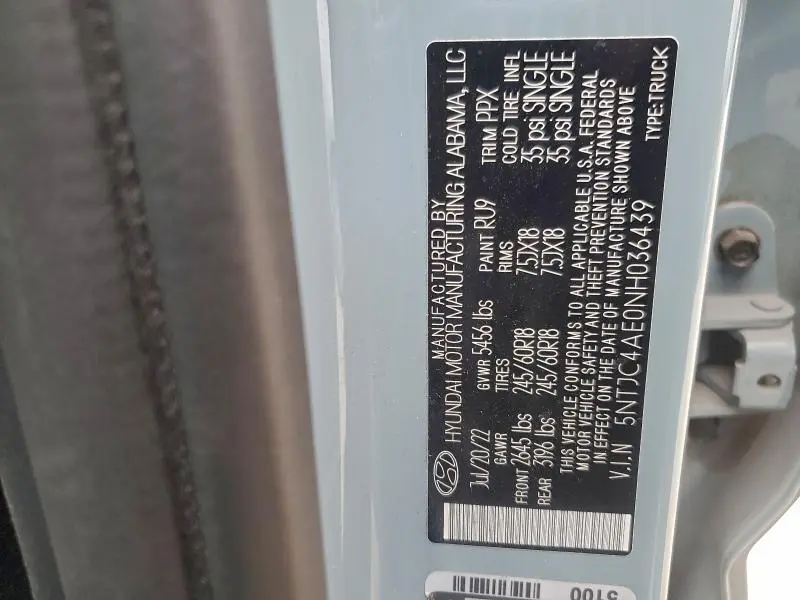 2022 HYUNDAI SANTA CRUZ SEL  