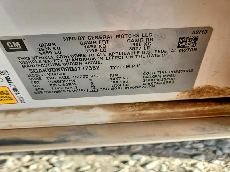 2013 BUICK ENCLAVE   