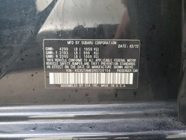 2022 SUBARU IMPREZA SPORT  