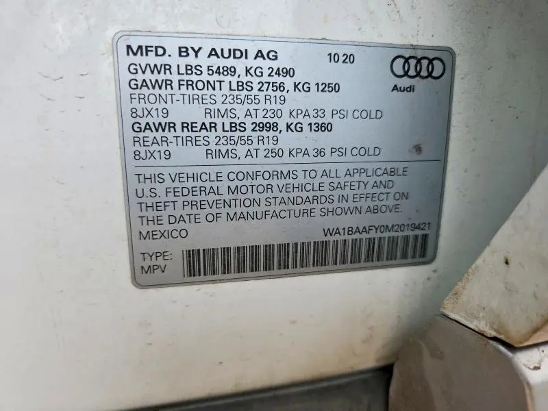 2021 AUDI Q5 PREMIUM PLUS  