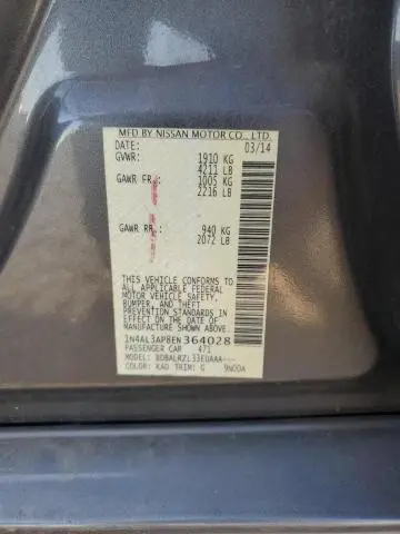 2014 NISSAN ALTIMA 2.5  