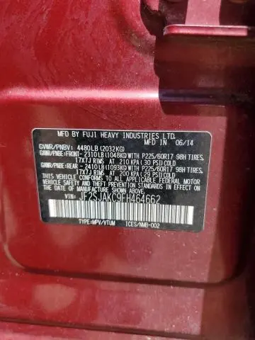 2015 SUBARU FORESTER 2.5I LIMITED  