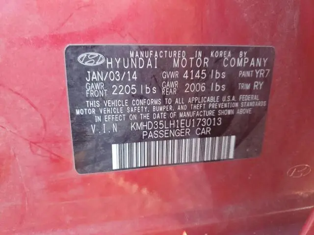 2014 HYUNDAI ELANTRA GT   