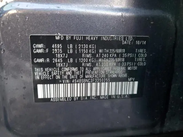 2015 SUBARU OUTBACK 2.5I LIMITED  