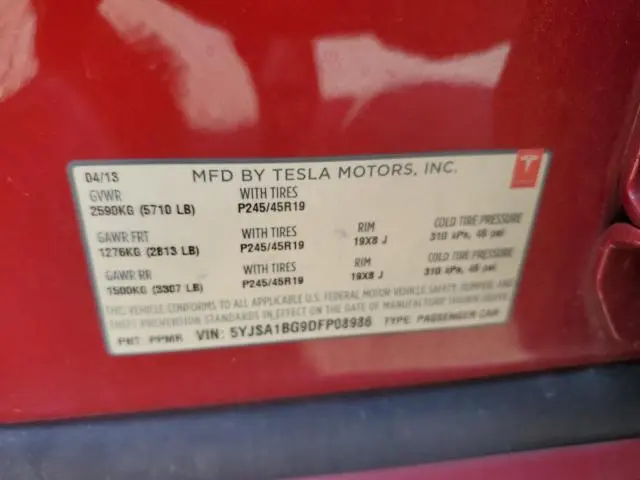 2013 TESLA MODEL S