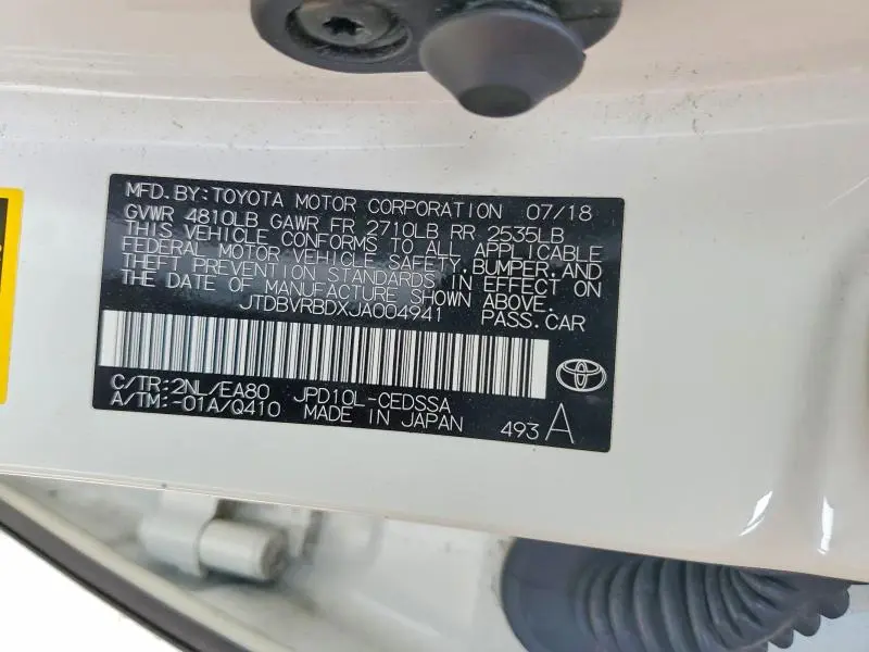 2018 TOYOTA MIRAI BASE  