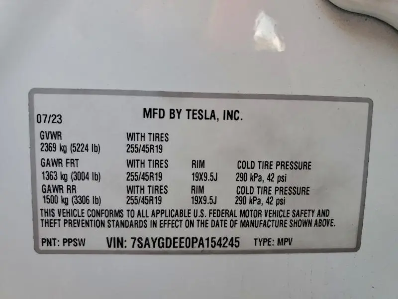 2023 TESLA MODEL Y   