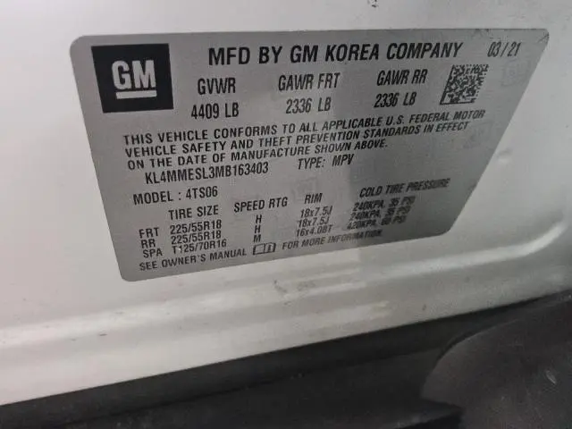 2021 BUICK ENCORE GX SELECT  