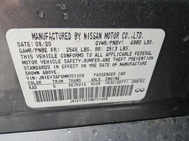 2021 INFINITI Q50 PURE  