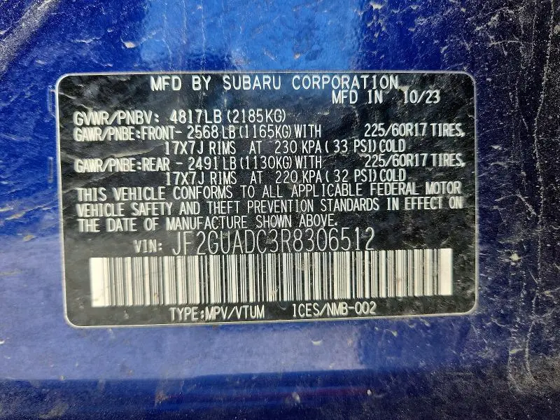 2024 SUBARU CROSSTREK PREMIUM  