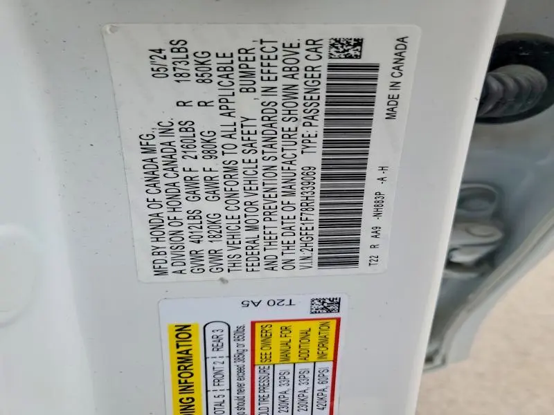 2024 HONDA CIVIC EX  