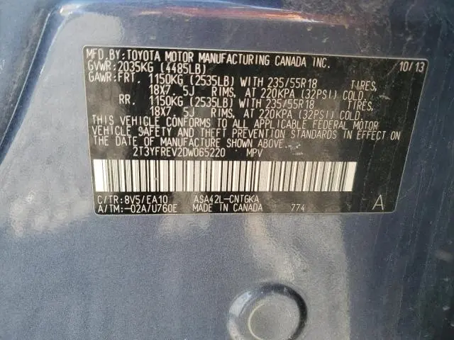 2013 TOYOTA RAV4 LIMITED  