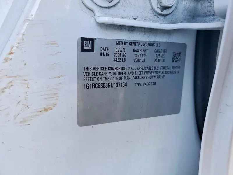 2016 CHEVROLET VOLT LT  