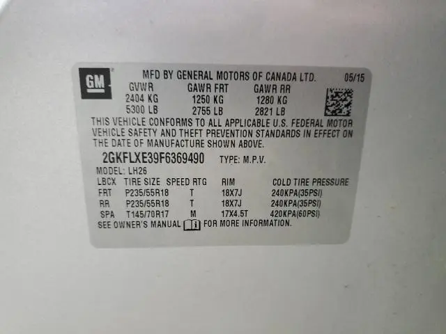 2015 GMC TERRAIN SLT  