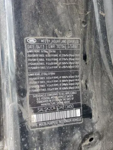 2013 LAND ROVER RANGE ROVER SPORT HSE LUXURY  