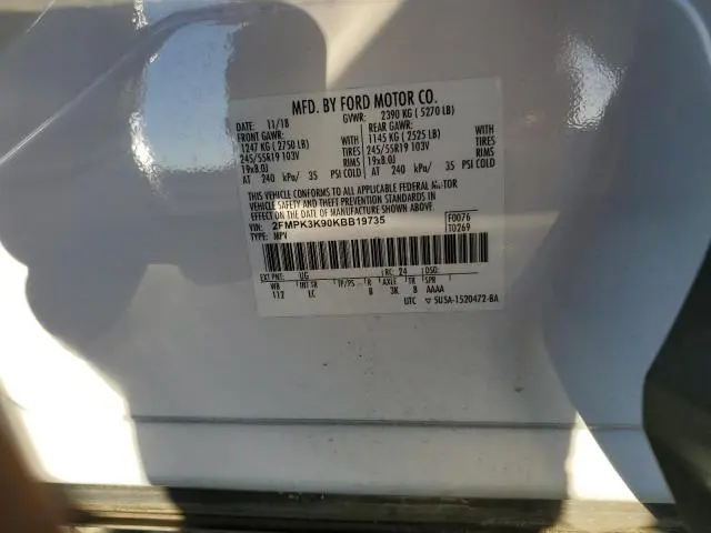 2019 FORD EDGE TITANIUM  