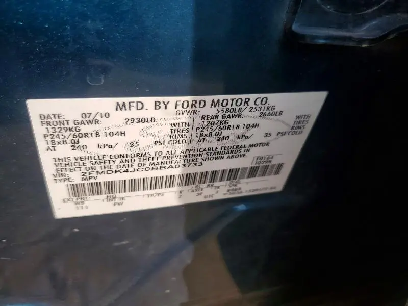2011 FORD EDGE SEL  