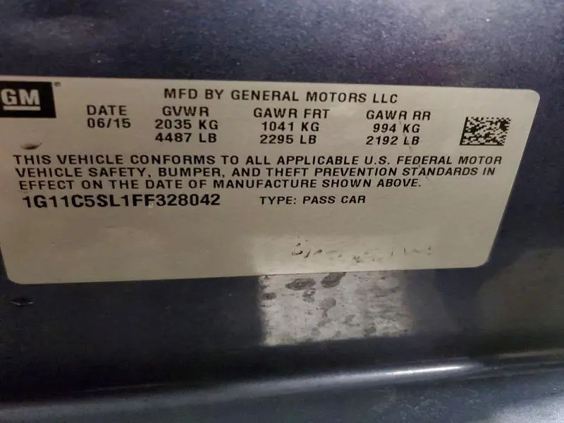 2015 CHEVROLET MALIBU 1LT  