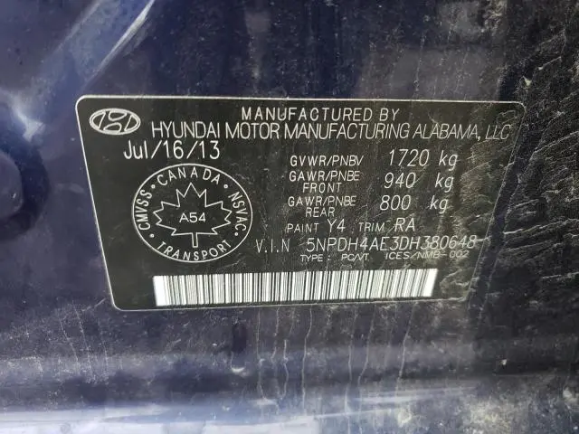 2013 HYUNDAI ELANTRA GLS  