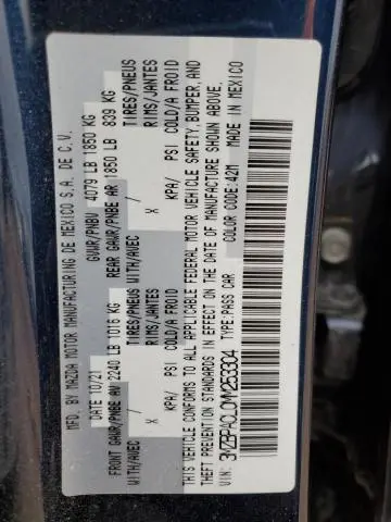 2021 MAZDA 3 PREFERRED  