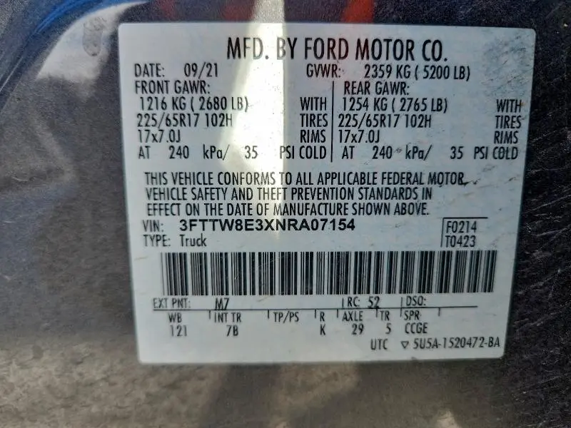 2022 FORD MAVERICK XL  