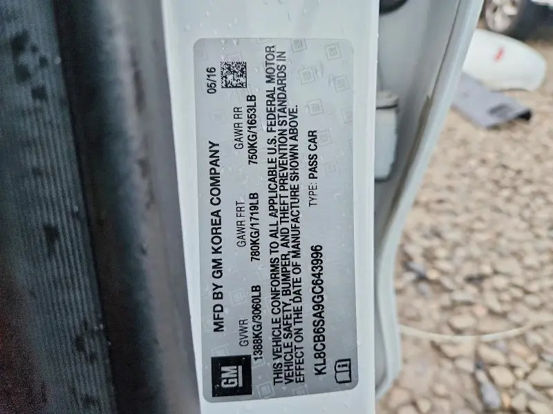 2016 CHEVROLET SPARK LS  