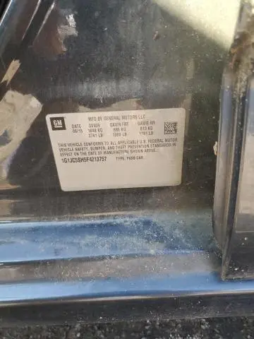 2015 CHEVROLET SONIC LT