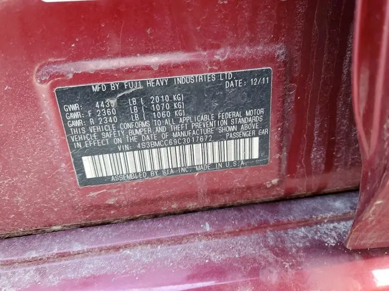 2012 SUBARU LEGACY 2.5I PREMIUM  