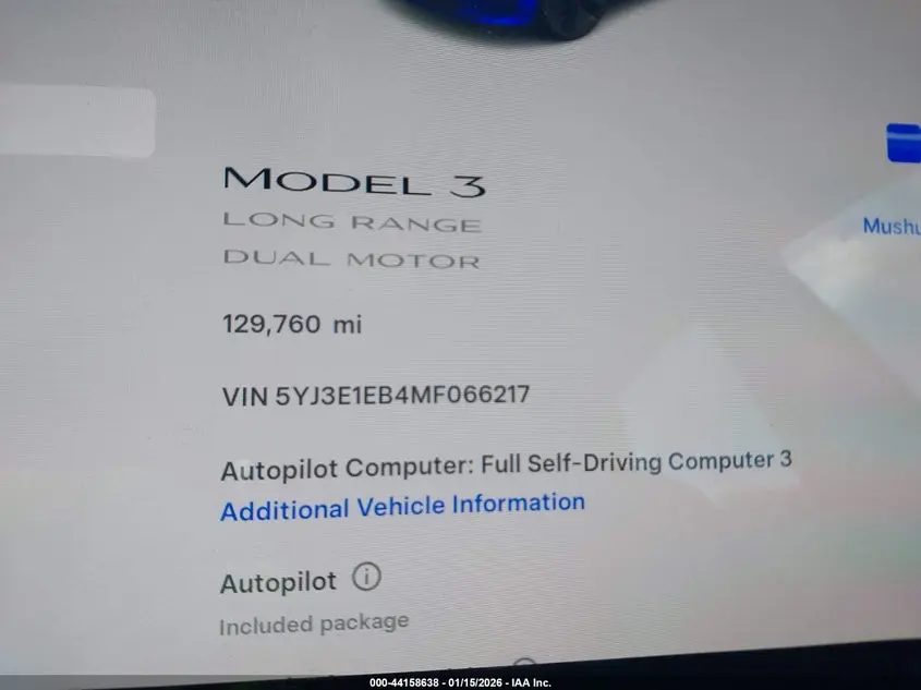 2021 TESLA MODEL 3 LONG RANGE DUAL MOTOR ALL-WHEEL DRIVE