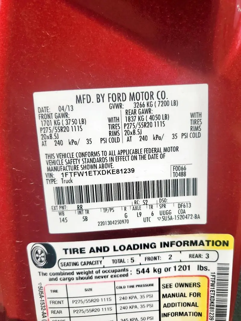 2013 FORD F150 SUPERCREW  