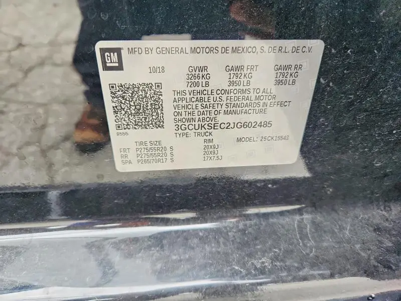 2018 CHEVROLET SILVERADO K1500 LTZ  