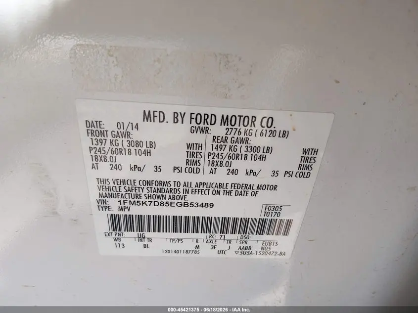 2014 FORD EXPLORER XLT