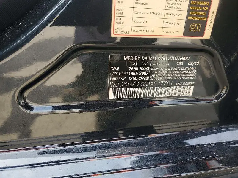 2013 MERCEDES-BENZ S 550  