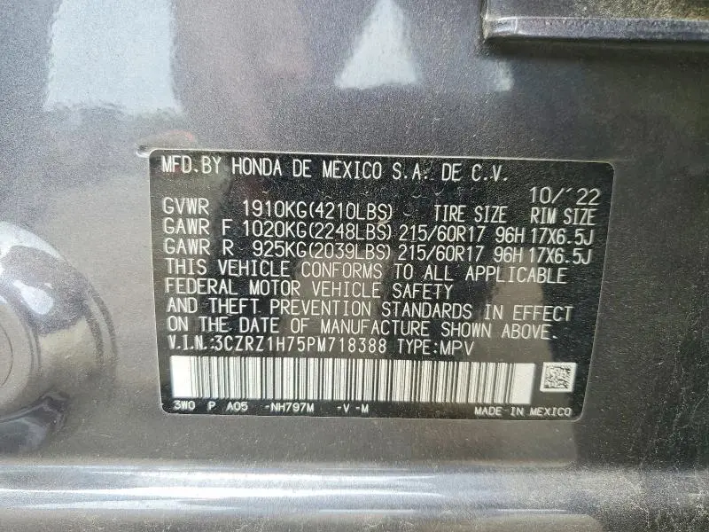 2023 HONDA HR-V EXL  
