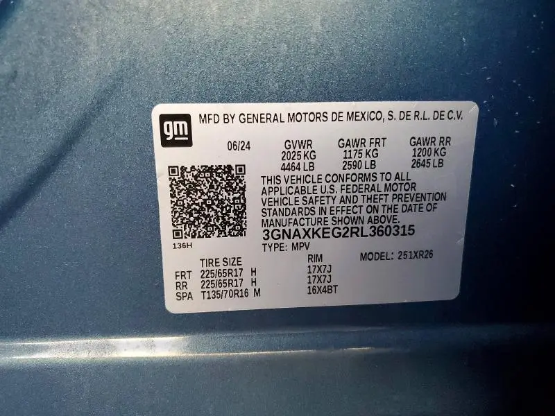 2024 CHEVROLET EQUINOX LT  