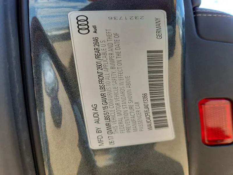 2018 AUDI S5 PRESTIGE  